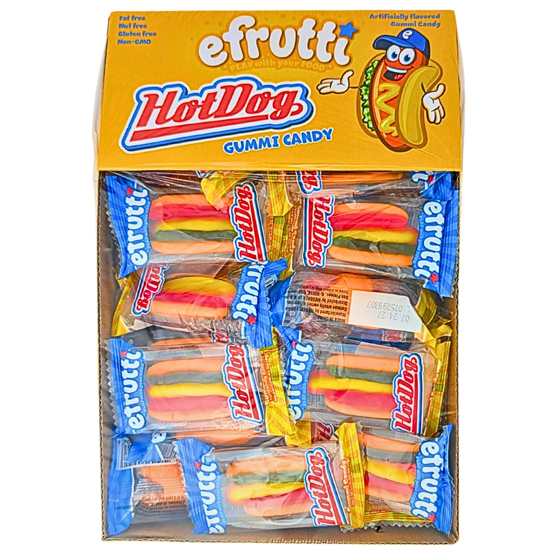 efrutti Gummi Hot Dog Candy - 60ct