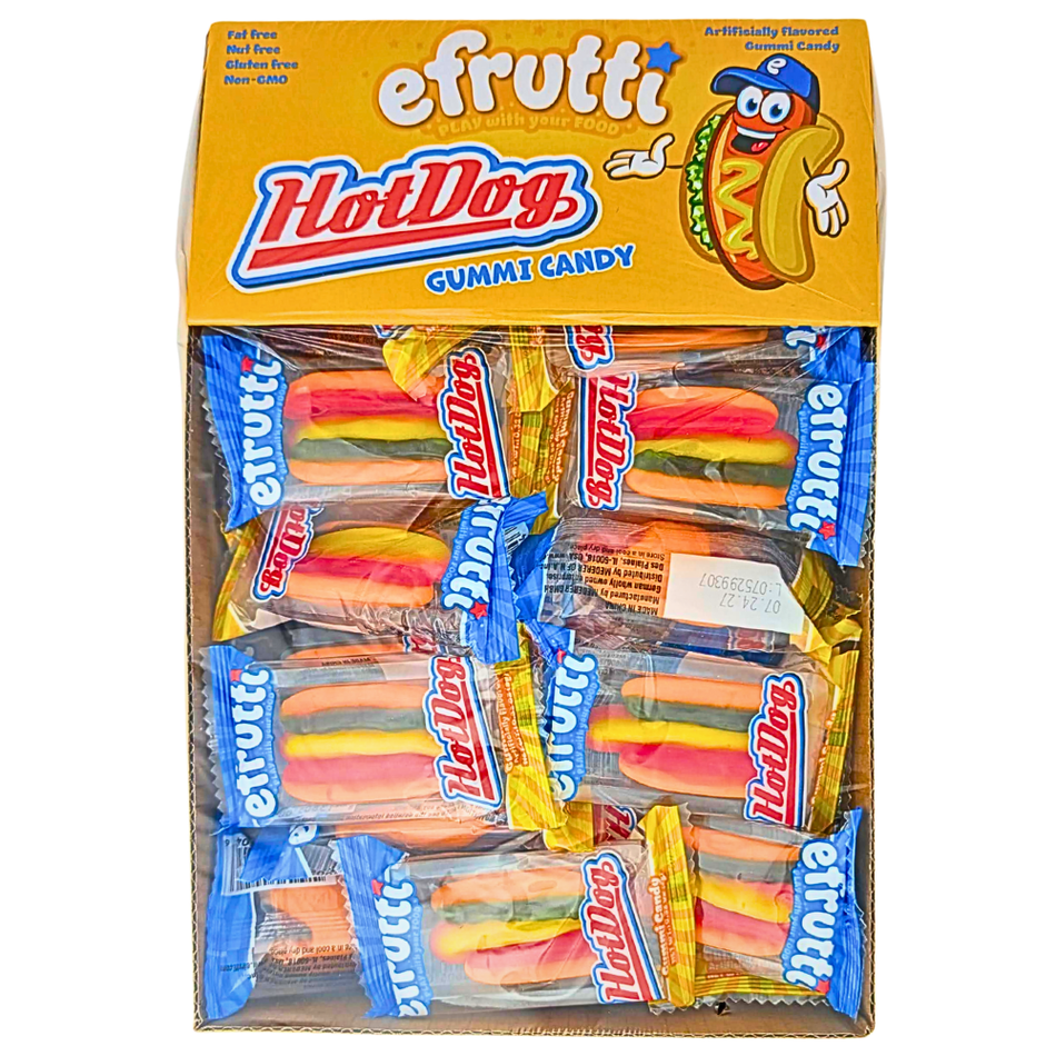 efrutti Gummi Hot Dog Candy - 60ct