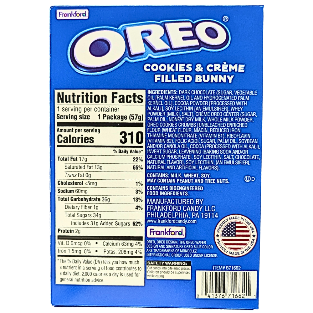 Easter Oreo Creme Filled Bunny - 2oz