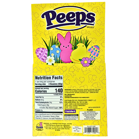 Easter Peeps Colourful Plush Bunny Gift Set - 1.5oz