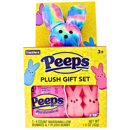Easter Peeps Colourful Plush Bunny Gift Set - 1.5oz