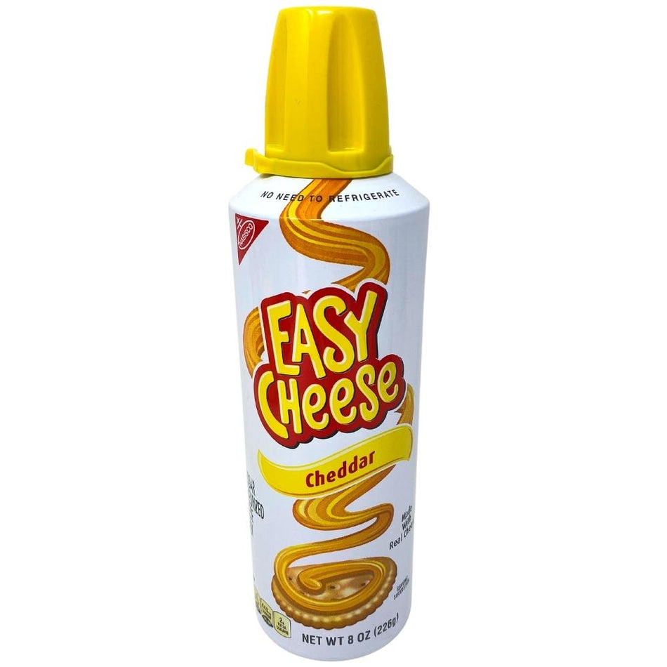 Easy Cheese Spray Can Cheddar - 8oz-Easy Cheese-spray cheese-spray cheese in a can-Cheddar cheese