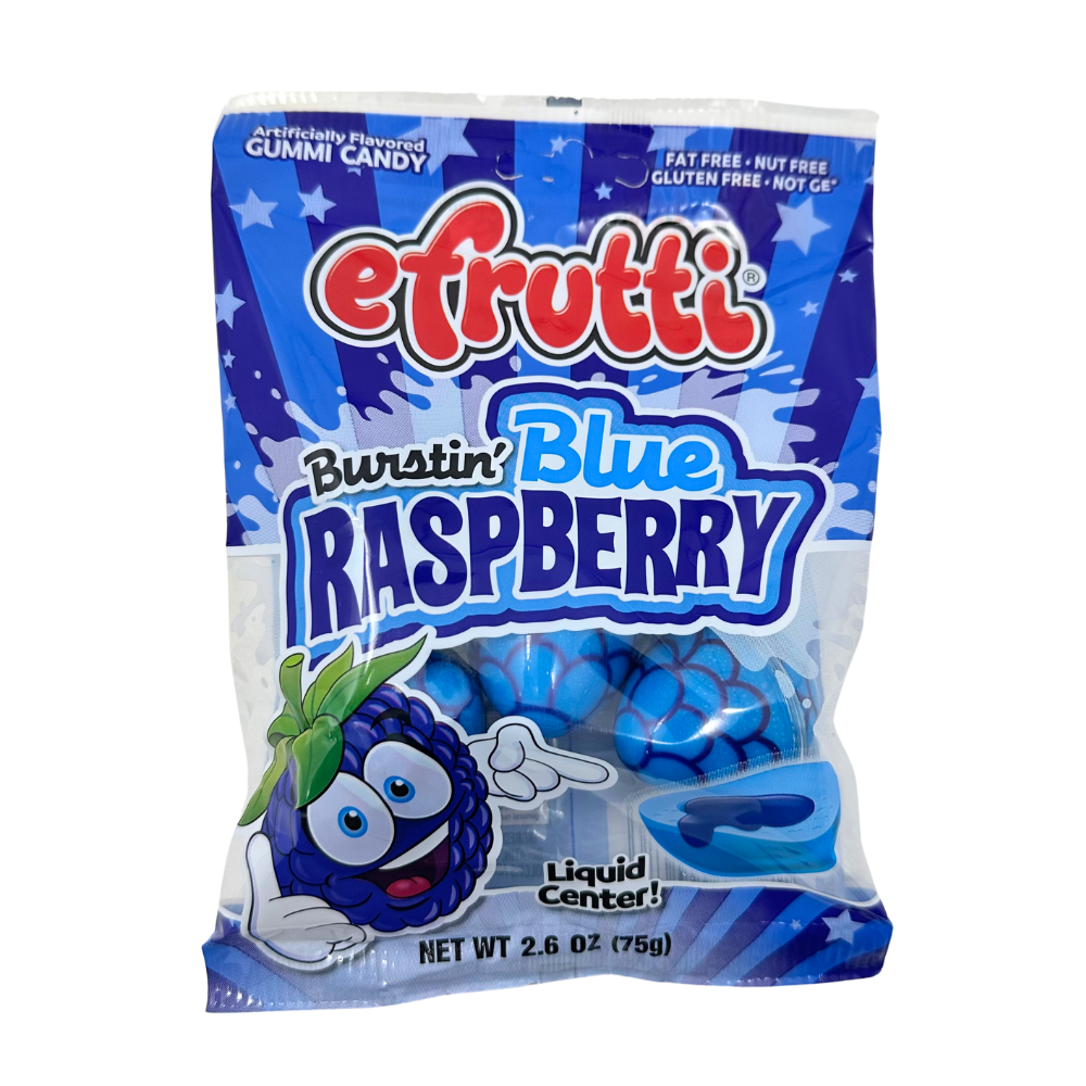 efrutti Burstin' Blue Raspberry - 2.6oz | Candy Funhouse – Candy ...
