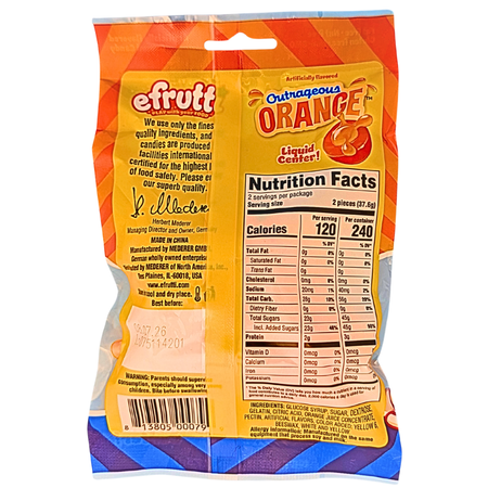 efrutti Outrageous Orange - 2.6oz
