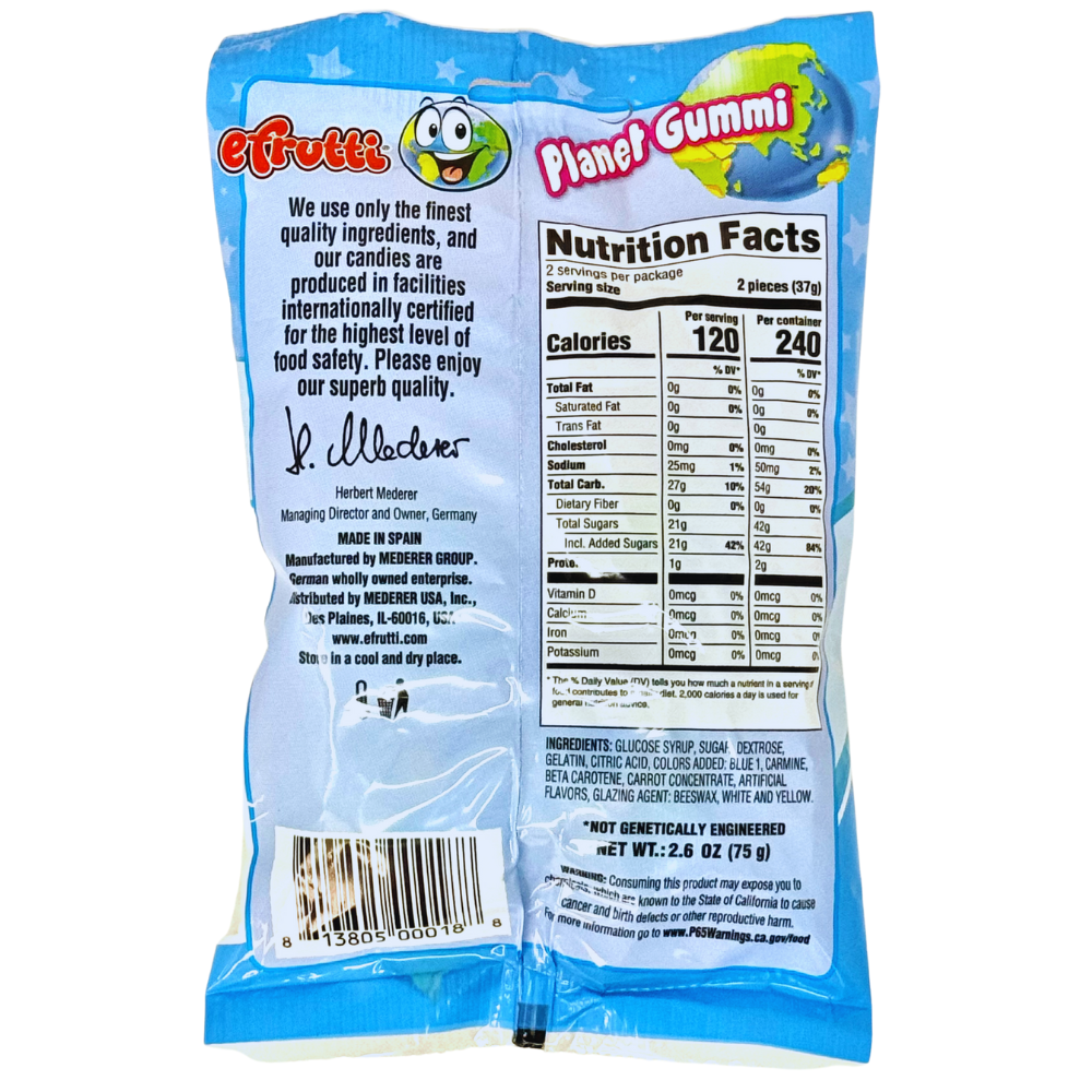 efrutti Planet Gummi - 2.6oz