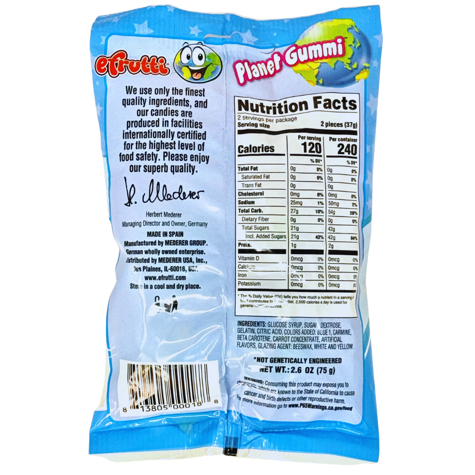 efrutti Planet Gummi - 2.6oz