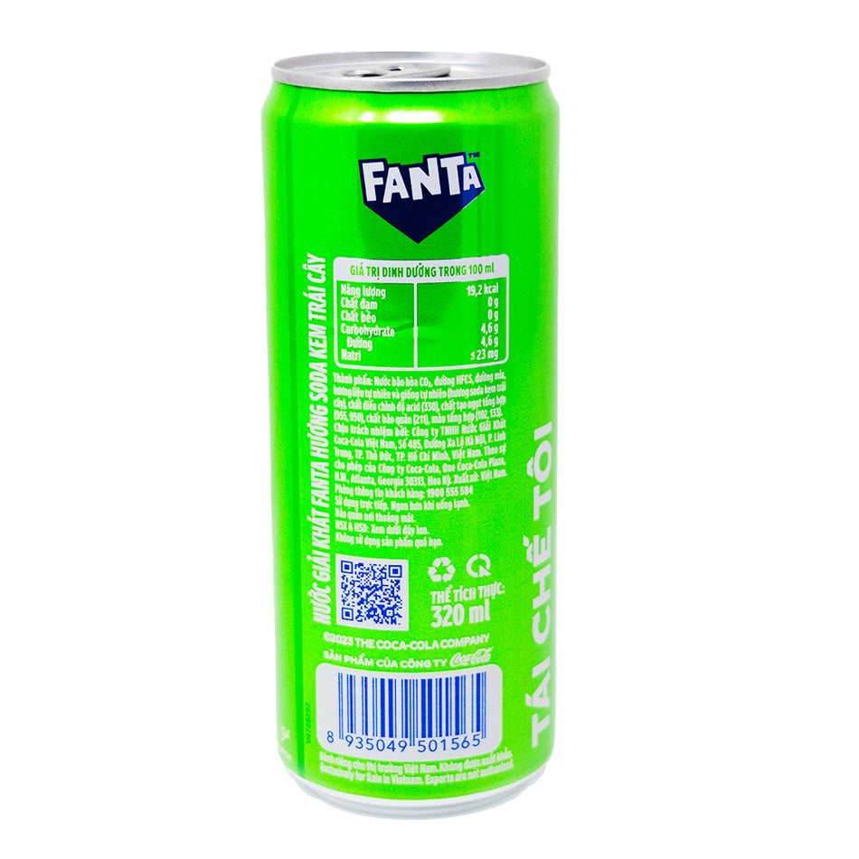 Fanta Fruit Cream Soda - 320mL  Nutrition Facts Ingredients