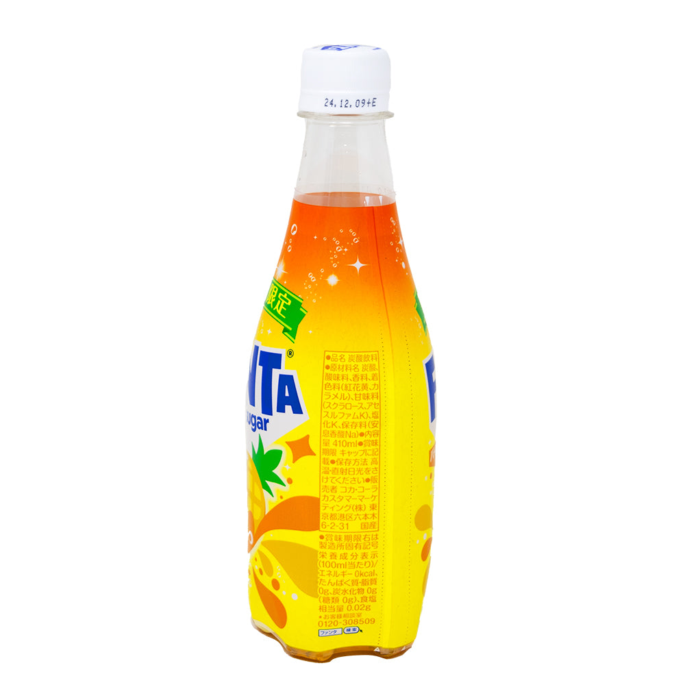 Fanta Pineapple Zero Sugar (China) - 410mL  Nutrition Facts Ingredients
