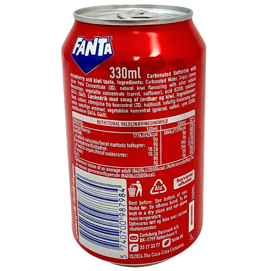 Fanta Strawberry and Kiwi (Poland) - 330mL