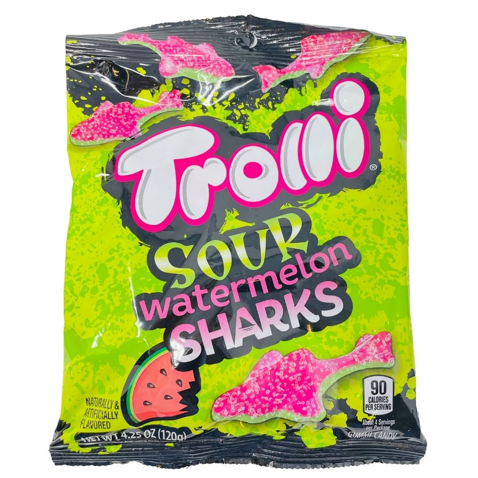 Trolli Sour Watermelon Sharks - 4.25oz, Trolli Sour Watermelon Sharks, chewy gummies, sour sweetness, candy enthusiasts, flavor explorers, gummy ocean escape, gummy adventure