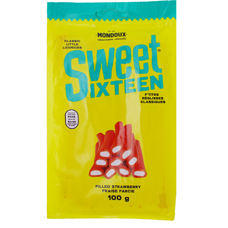 Sweet Sixteen Strawberry Filled Licorice - 100g