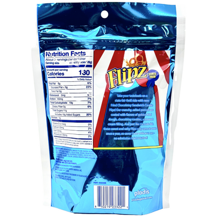 Flipz Fried Chocolatey Sandwich Cookie Pretzels 6.5oz - 8 Pack