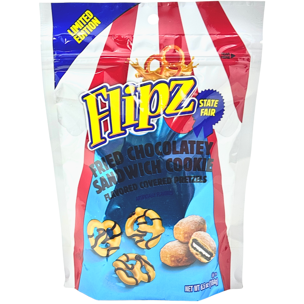 Flipz Fried Chocolatey Sandwich Cookie Pretzels 6.5oz - 8 Pack
