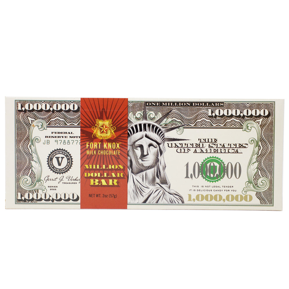 Fort Knox Million Dollar Bar - 2oz -Chocolate Bar - Stocking Stuffer - Christmas Candy