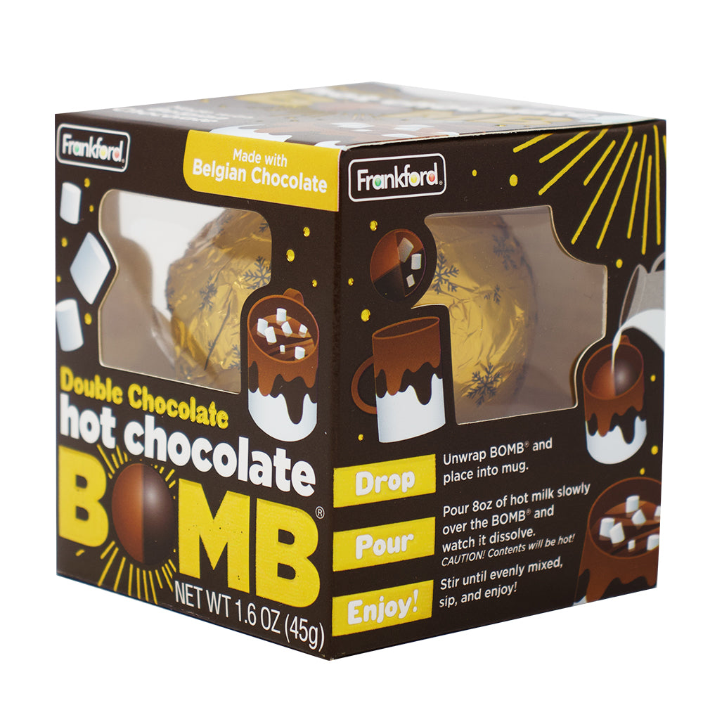 Frankford Double Chocolate Hot Chocolate Bomb - 1.6oz -Best Hot Chocolate - Stocking stuffer Ideas