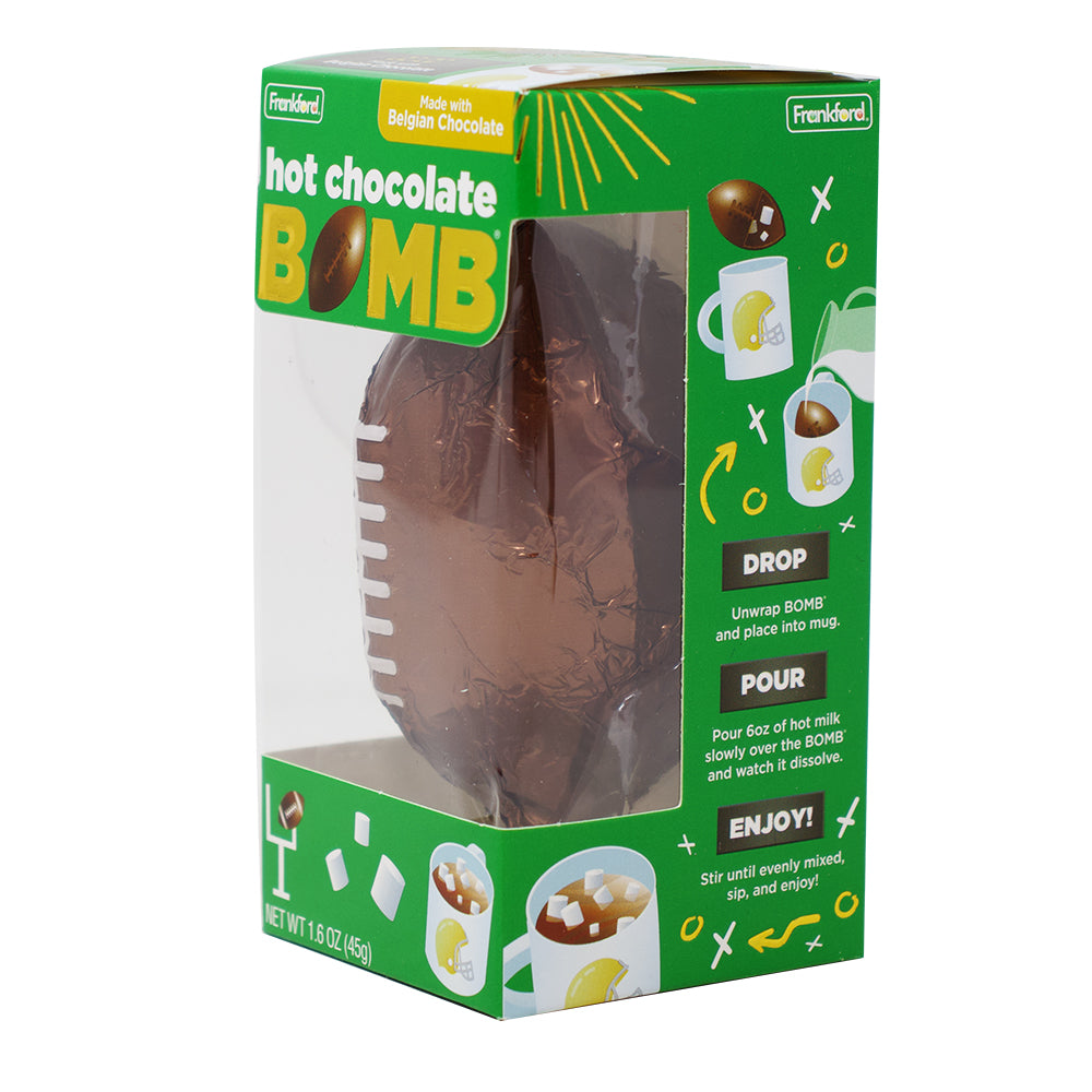 Frankford Football Hot Chocolate Bomb - 1.6oz -Stocking Stuffer Ideas-Christmas Chocolate 