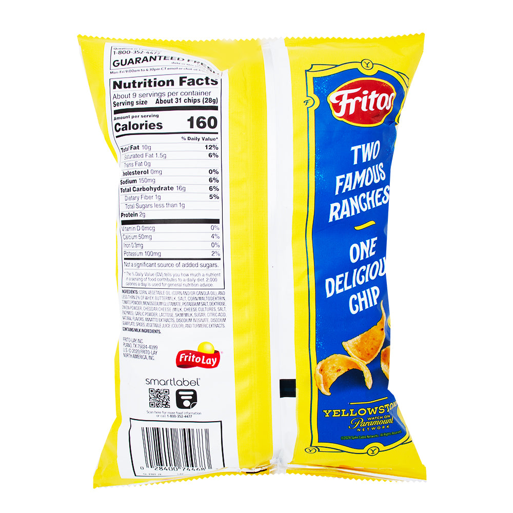 Fritos Yellowstone Ranch - 262.2g  Nutrition Facts Ingredients