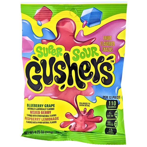 Fruit Gushers Super Sour Berry - 4.25oz | Candy Funhouse – Candy