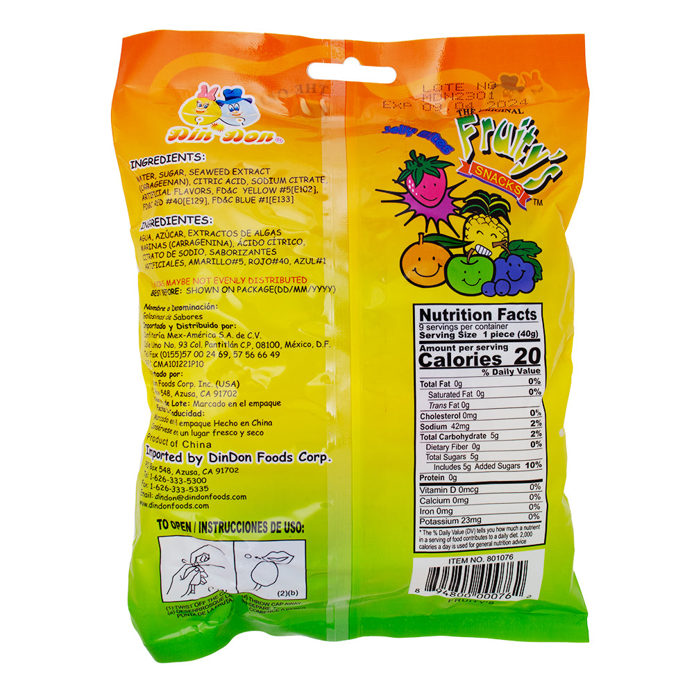 Fruity's Ju-C Jelly Bites - 12.6oz Nutrition Facts Ingredients
