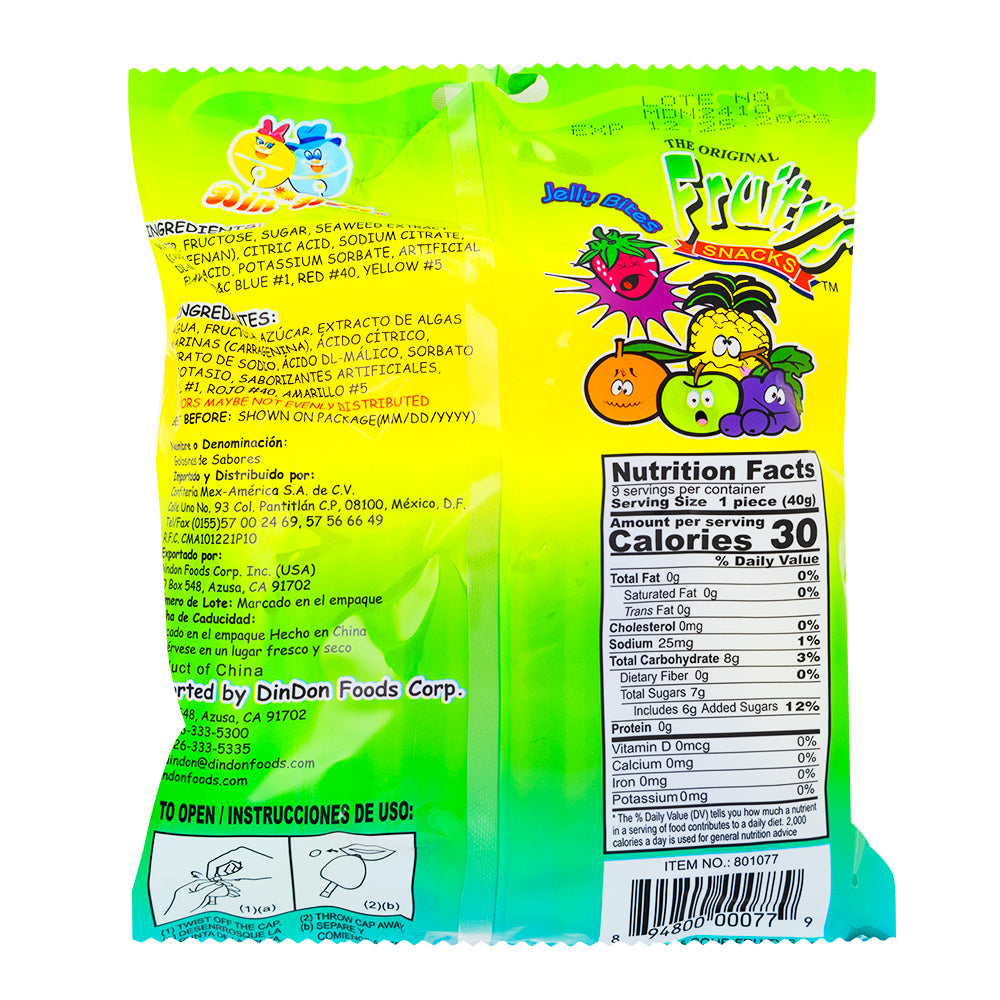 Fruity's Ju-C Sweet & Sour Jelly Bites - 13 oz - TikTok Candy  Nutrition Facts Ingredients
