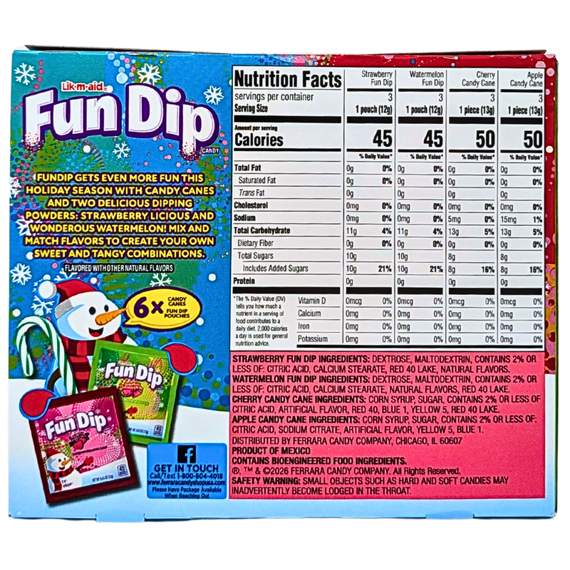 Fun Dip Holiday Candy Canes - 5.23oz