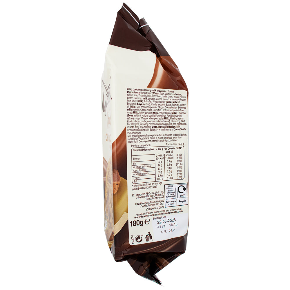 Galaxy Chocolate Chunk Cookies (UK) - 180g   Nutrition Facts Ingredients