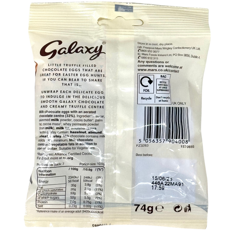 Galaxy Truffle Mini Eggs Bag - 74g