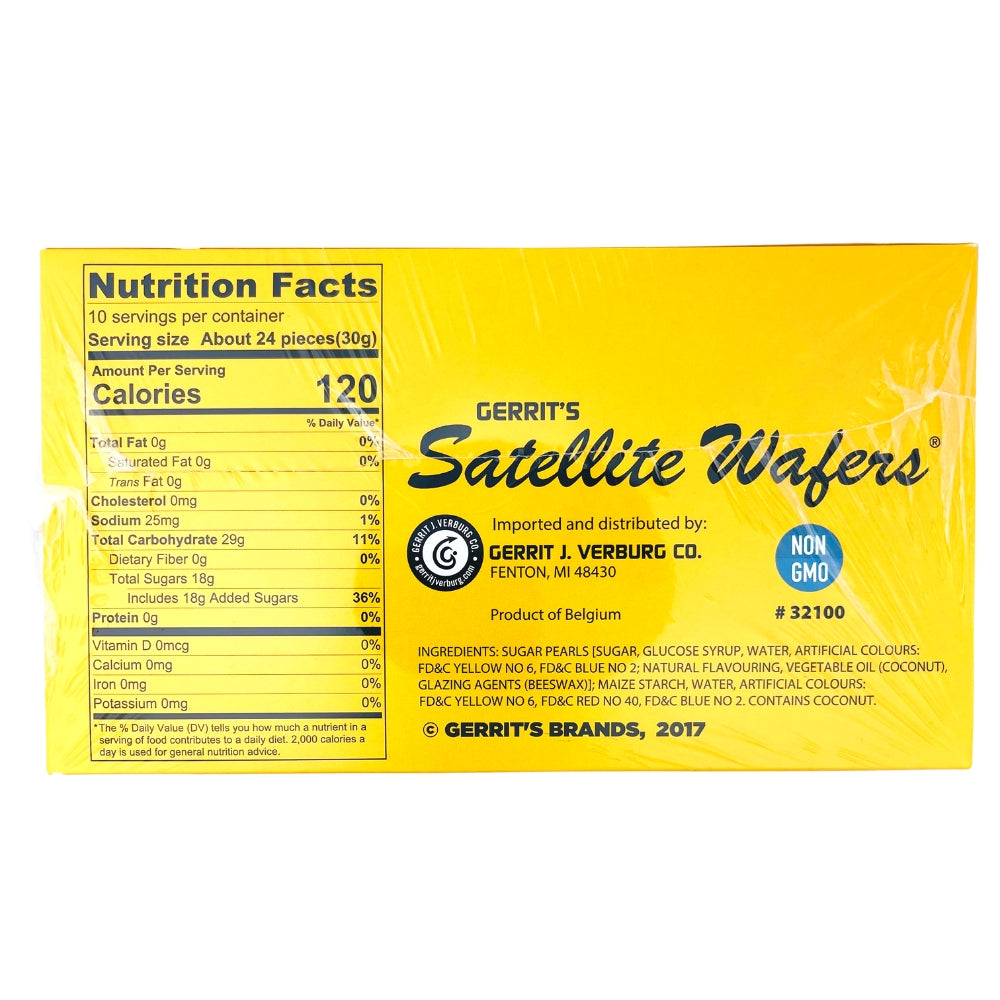 Gerrit's Satellite Wafers Candy - 240 CT Nutrition Facts Ingredients-Old fashioned candy-wafer candy-Bulk candy