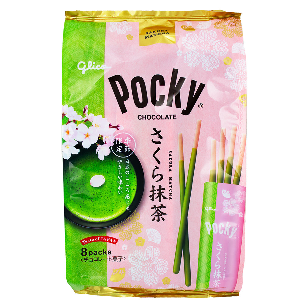 Pocky Sakura Matcha Biscuit Sticks (Japan) - 127g - Pocky Sticks