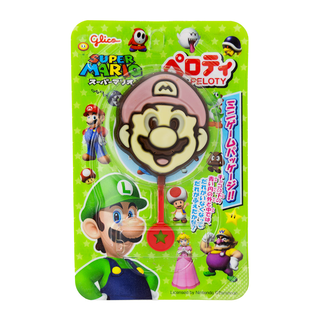 Glico Super Mario Chocolate Lollipops (Japan) - 20g | Candy Funhouse ...