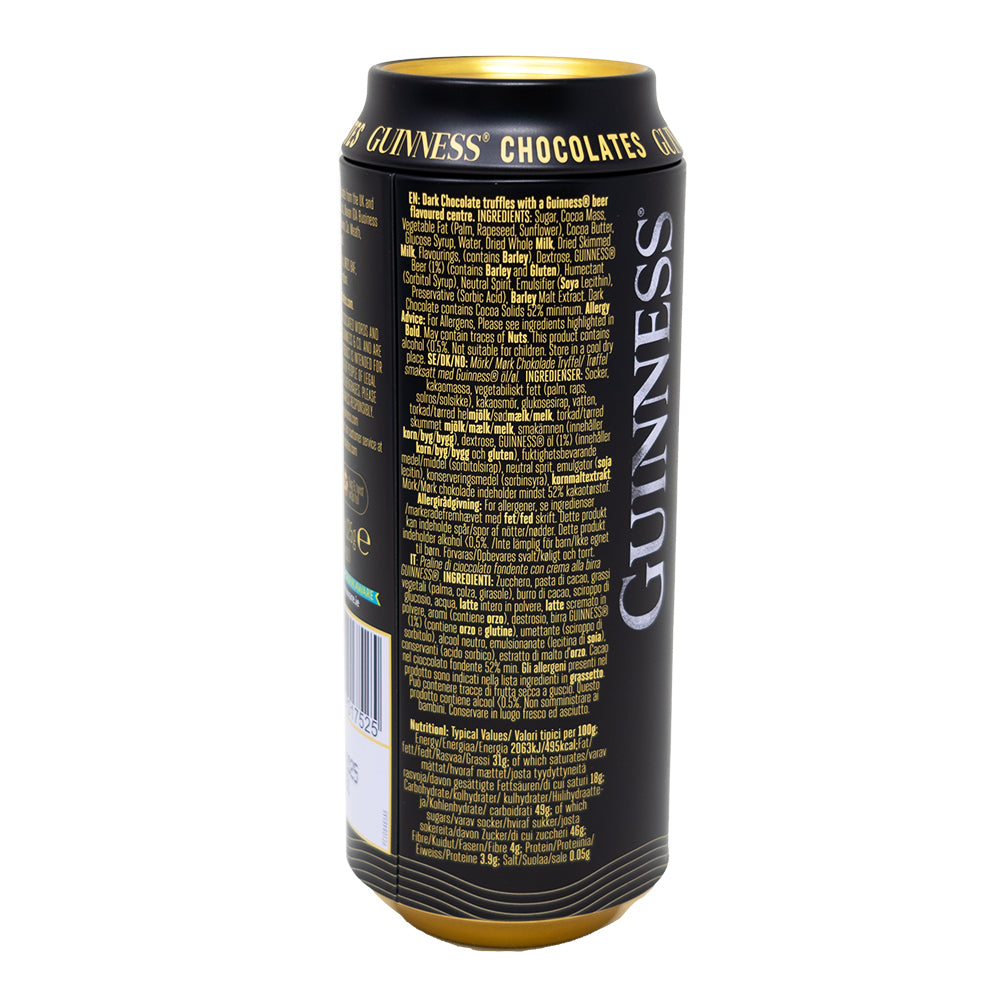 Guinness Chocolates Can (UK) - 125g   Nutrition Facts Ingredients
