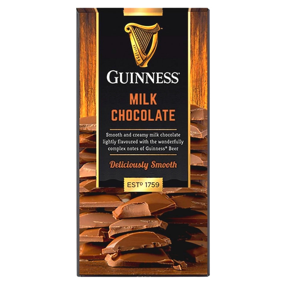 Guinness Milk Chocolate Bar UK - 90g - British Chocolate