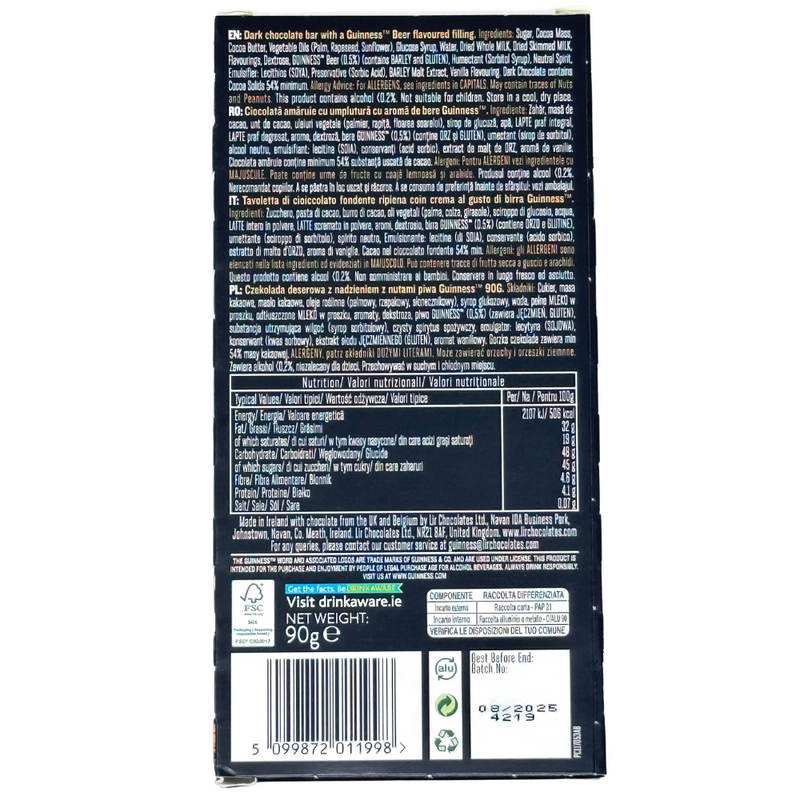 Guinness Truffle Chocolate Bar (UK) - 90g