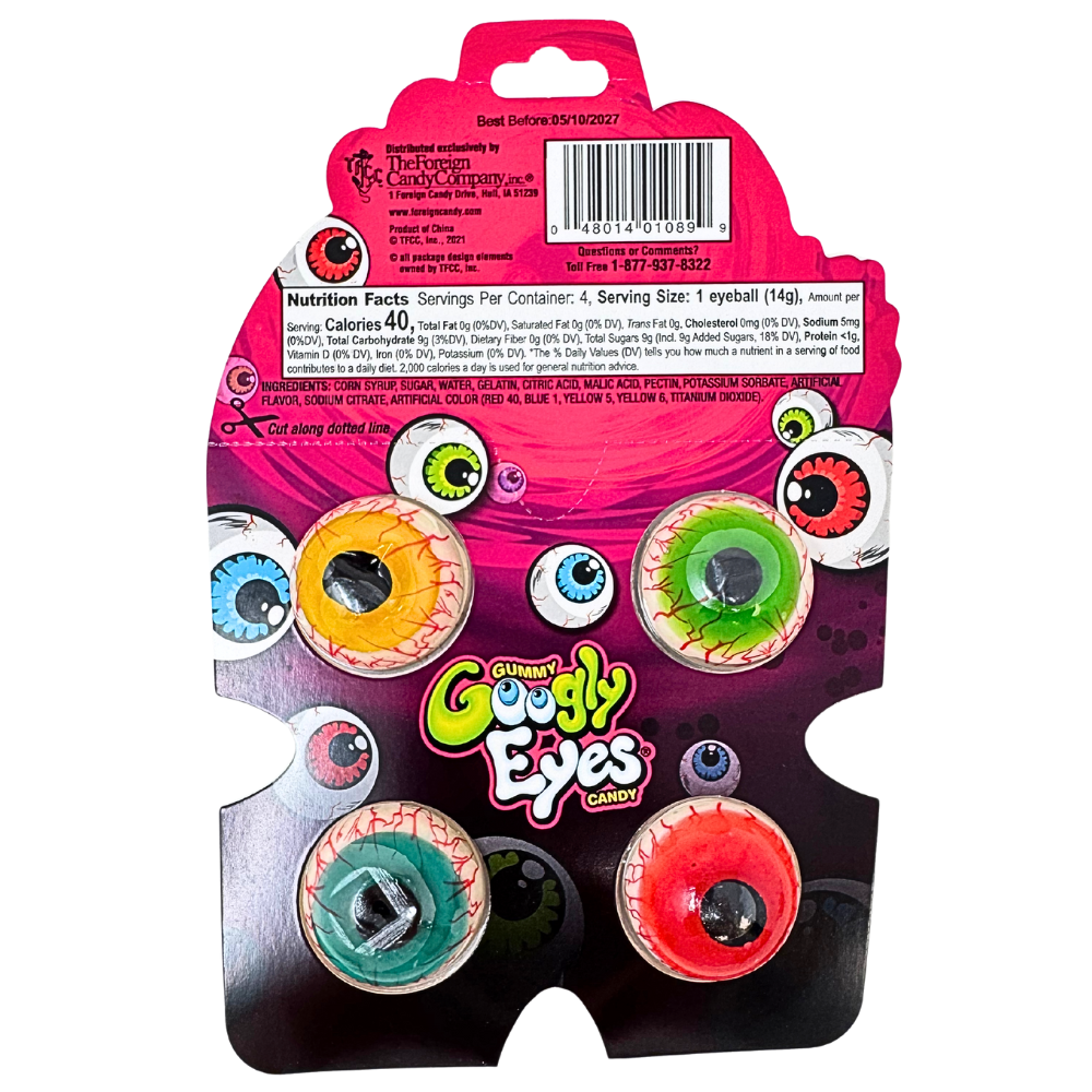 Gummy Googly Eyes Candy - 1.97oz