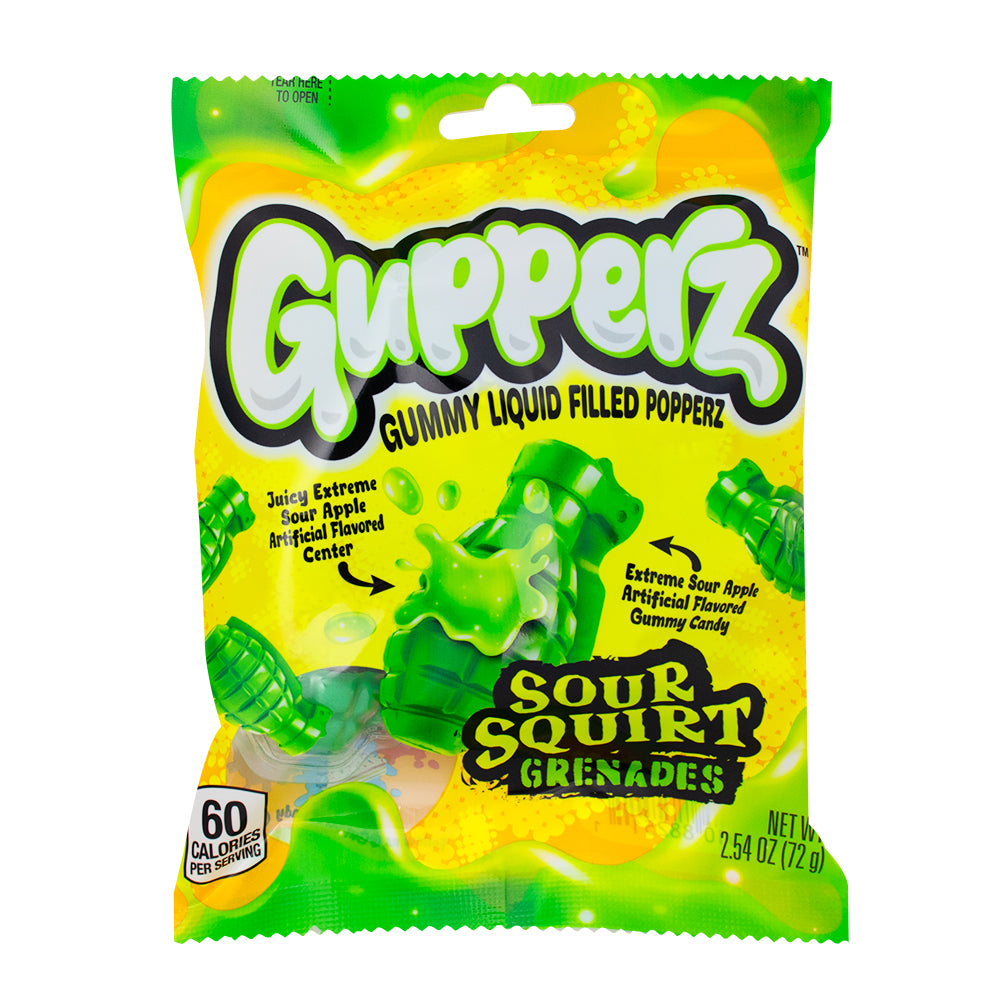 Gupperz Sour Squirt Grenades Gummies - 2.54oz