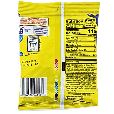 Gushers Blueberry Grape - 4.25oz