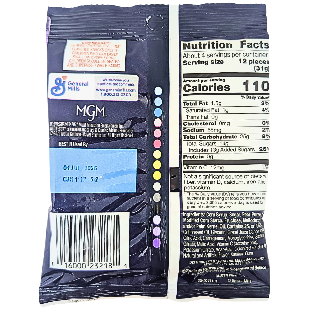 Gushers Wednesday Addams - 4.25oz