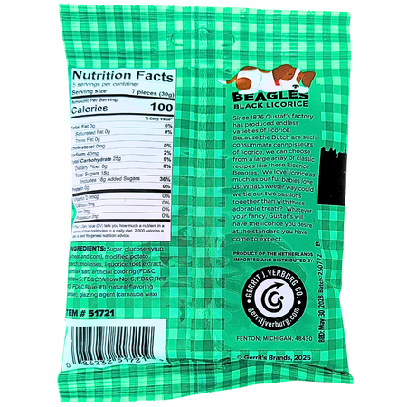 Gustaf's Dutch Licorice Beagles Candy -150 g