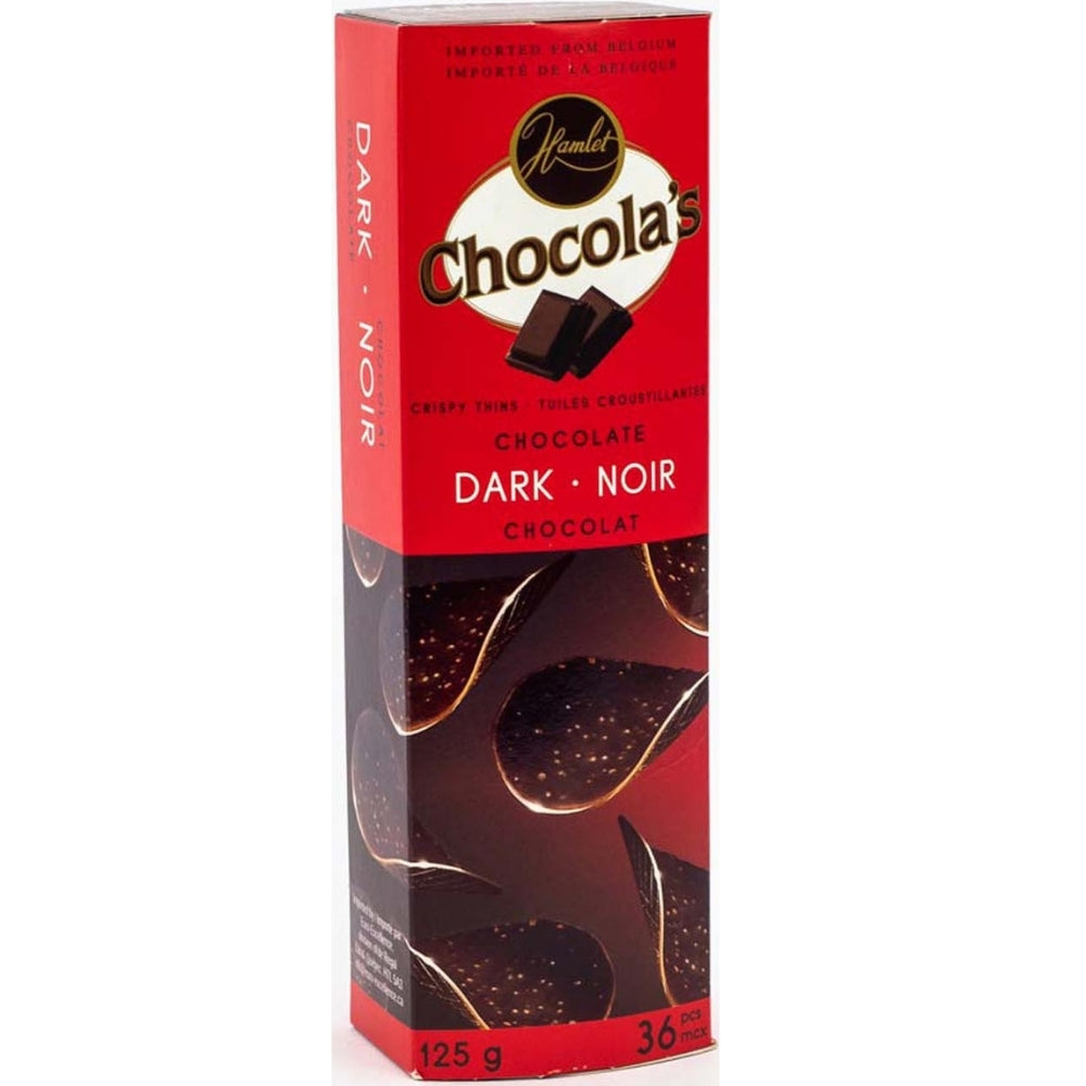 Hamlet Chocola's Crispy Thins Dark - 125g-Dark chocolate -Belgian chocolate