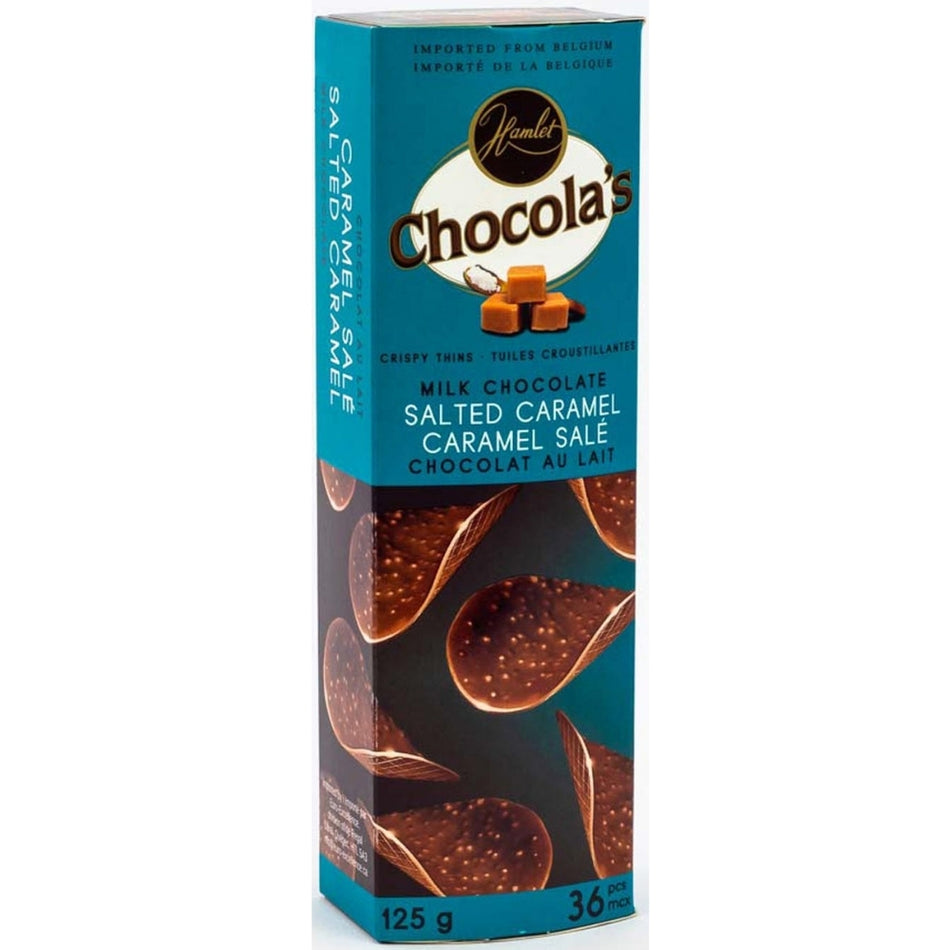 Hamlet Chocola's Crispy Thins Salted Caramel - 125g - Belgian chocolate