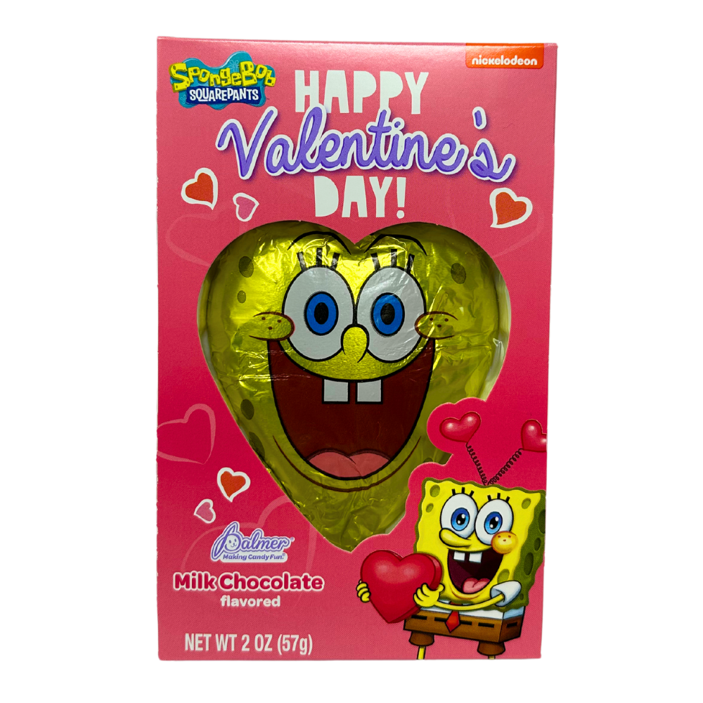 Spongebob Valentine's Chocolate Heart - 2oz Spongebob Foil