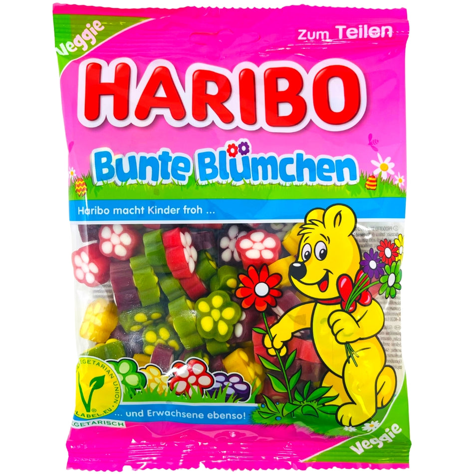 Haribo Bunte Blumchen - 175g, Haribo, haribo gummy, haribo gummies, soft gummy, chewy gummies, chewy gummy, german candy, german haribo
