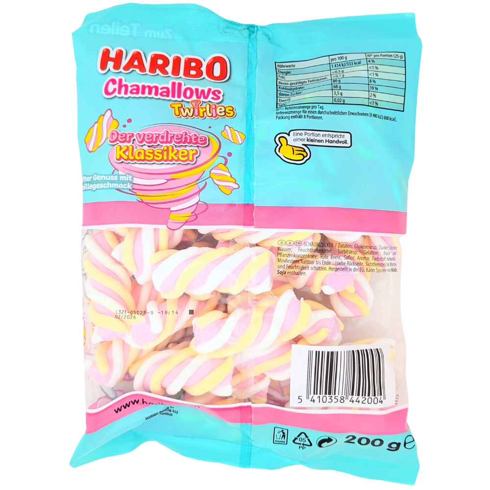 Haribo Chamallows Twirlies (Germany) - 200g