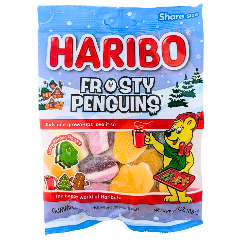 Haribo Christmas Frosty Penguins - 3.1oz