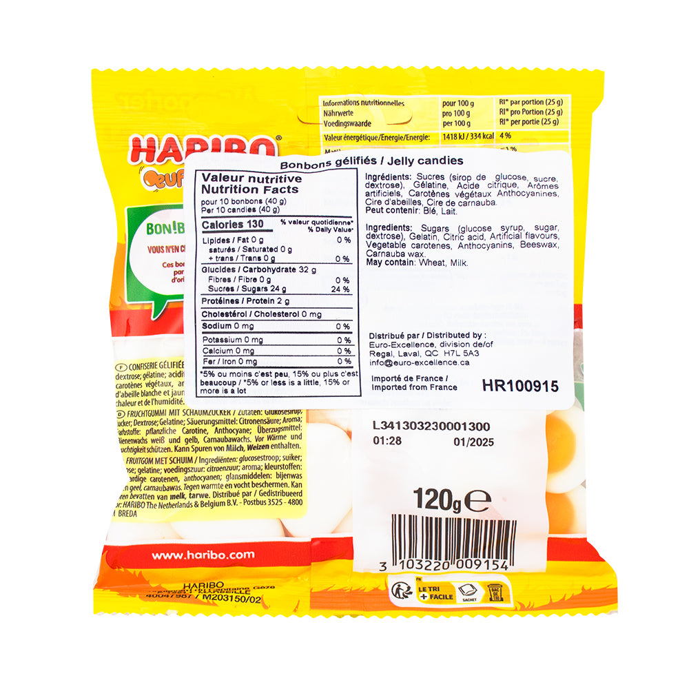 Haribo Fried Eggs - 120g  Nutrition Facts Ingredients