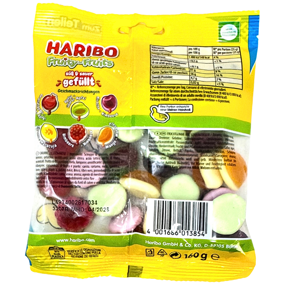 Haribo Fruity-Fruit Gummy Candy - 160g