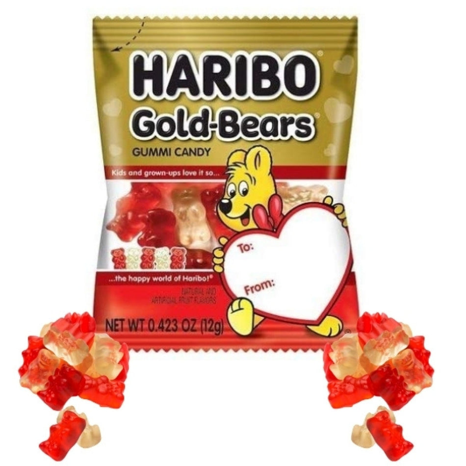 Valentine Haribo Gold Bears Valentine's Candy, Haribo Gold Bears Valentine's Candy, Valentine's Day candy, heart-shaped gummies, fruity flavors, sweet treats, haribo, haribo gummy, haribo gummies, german candy, sour gummy, sour gummies, german gummies, gummies, gummy candy, best gummies