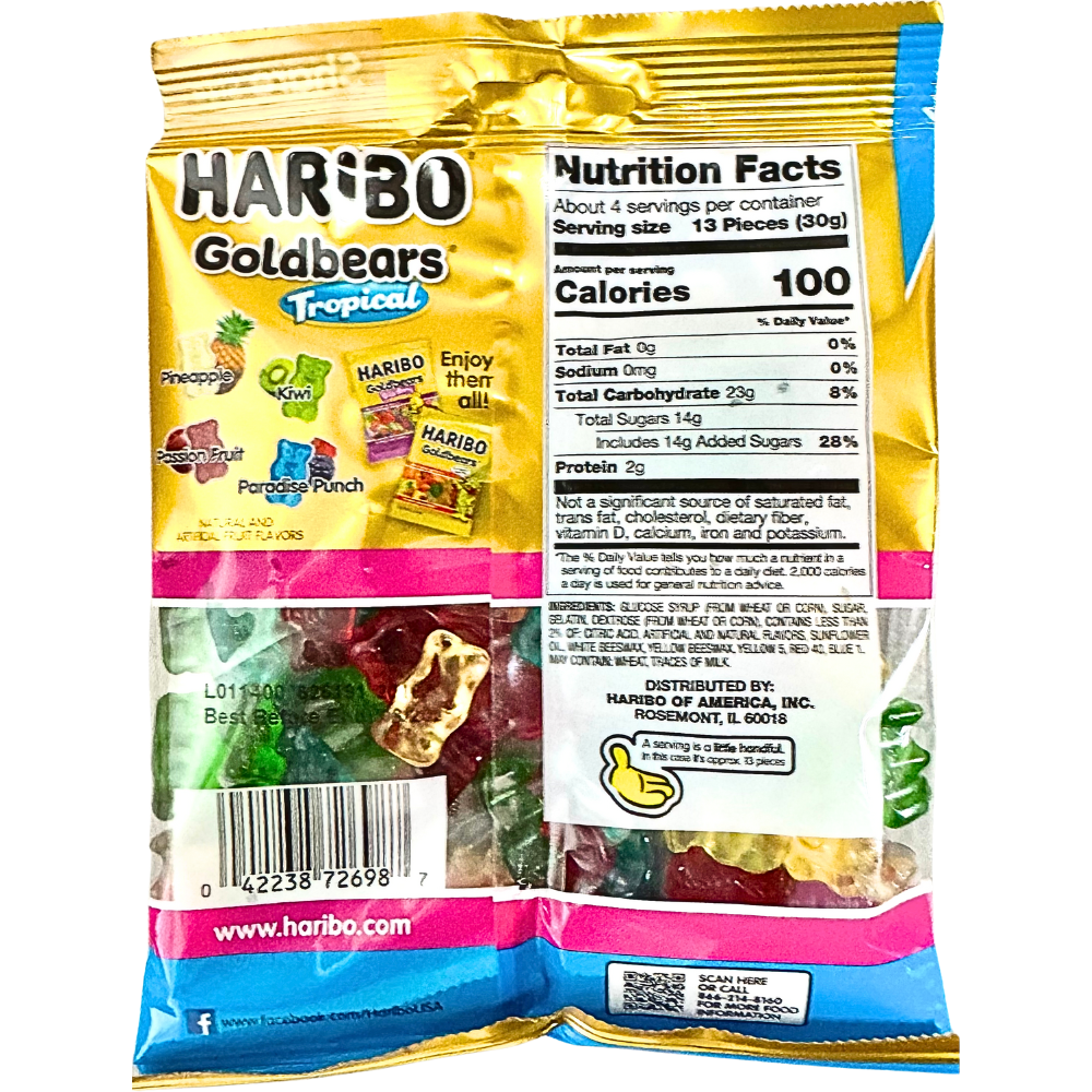 Haribo Goldbears Tropical - 4oz