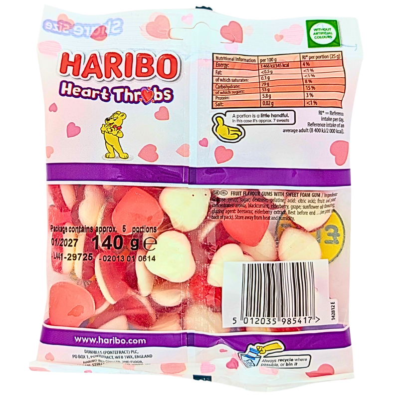 Haribo Heart Throbs (UK) - 140g