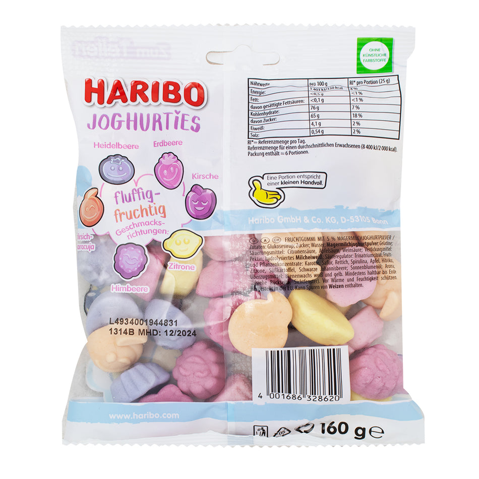 Haribo Joghurties - 160g  Nutrition Facts Ingredients